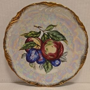 Elegant Vintage Gold-Trimmed Fruit Plate